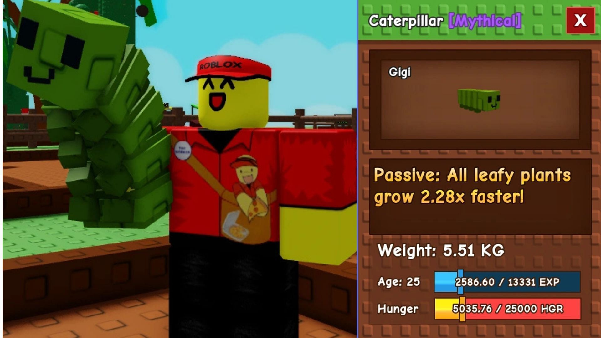 The Caterpillar pet (Image via Roblox)